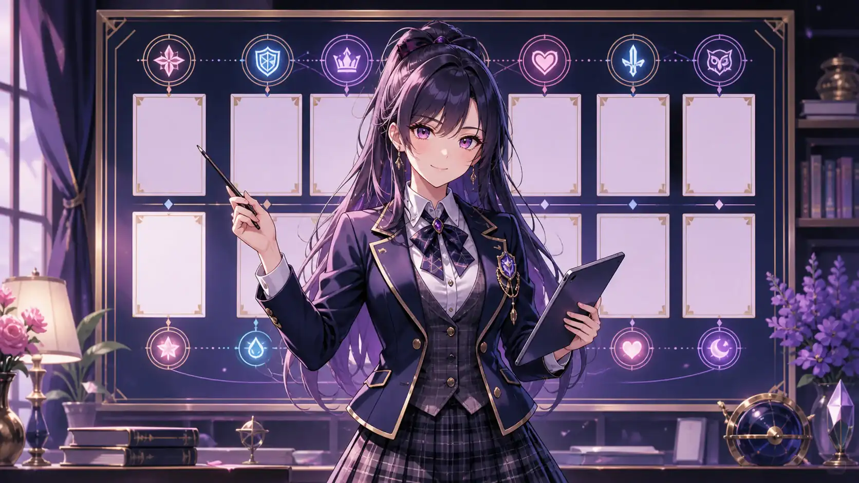 Bookish JK anime AI character introducing JK Anime archetypes