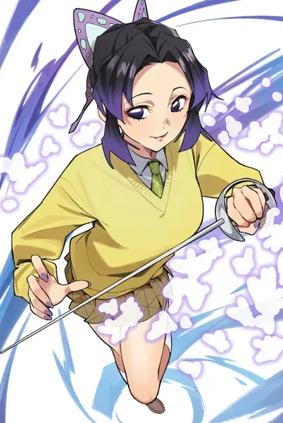 AI generated anime JK school girl character, Genki Girl, energetic cheerful school girl styling, playful expression, vertical portrait